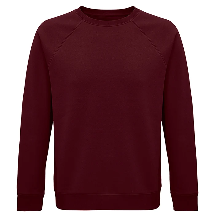 Sudadera sin capucha premium UNISEX personalizada · Burdeos · Frontal Sudadera sin capucha premium UNISEX personalizada · Burdeos · Frontal