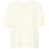 camiseta oversize blanco crema mujer