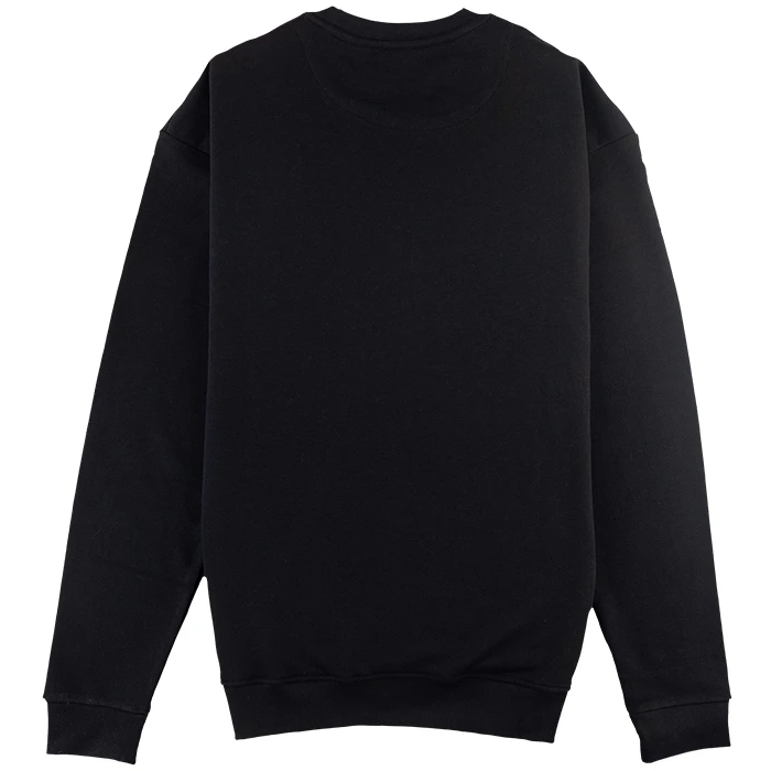 sudadera sin capucha oversize personalizada black detrás