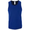 Camiseta deportiva tirantes personalizada hombre azul naranja