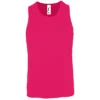 Camiseta deportiva tirantes personalizada hombre rosa fluor