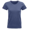 Camiseta ecológica personalizada mujer delante denim