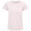 Camiseta ecológica personalizada mujer delante rosa pálido