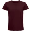 Camiseta orgánica personalizada hombre burdeos