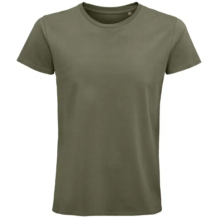 Camiseta orgánica personalizada hombre · Caqui · Frontal Camiseta orgánica personalizada hombre · Caqui · Frontal