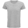 Camiseta orgánica personalizada hombre gris mezcla