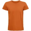 Camiseta orgánica personalizada hombre naranja
