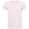 Camiseta orgánica personalizada hombre rosa palido