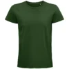 Camiseta orgánica personalizada hombre verde botella