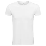 Camiseta orgánica personalizada unisex blanco delante