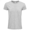 Camiseta orgánica personalizada unisex gris delante