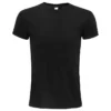 Camiseta orgánica personalizada unisex negro delante