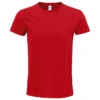 Camiseta orgánica personalizada unisex rojo delante