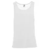 Camiseta sin mangas personalizada unisex blanco delante