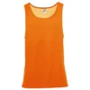 Camiseta sin mangas personalizada unisex naranja delante