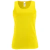 Camiseta deportiva de tirantes personalizada mujer amarillo