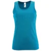 Camiseta deportiva de tirantes personalizada mujer azul aqua