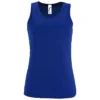 Camiseta deportiva de tirantes personalizada mujer azul royal
