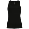 Camiseta deportiva de tirantes personalizada mujer negro