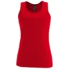 Camiseta deportiva de tirantes personalizada mujer rojo