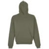 Sudadera con capucha oversize 450g personalizada delante caqui