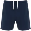 Pantalon corto con cremallera personalizado azul marino delante