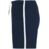 Pantalon corto con cremallera personalizado azul marino izda