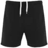 Pantalon corto con cremallera personalizado negro delante