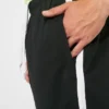 Pantalon corto con cremallera personalizado negro detalle