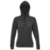 Sudadera con capucha de mujer personalizada antracita mezcla delante