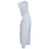 Sudadera con capucha de mujer personalizada azul crema izda