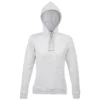 Sudadera con capucha de mujer personalizada ceniza delante