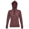 Sudadera con capucha de mujer personalizada granate delante