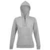 Sudadera con capucha de mujer personalizada gris mezcla delante