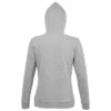 Sudadera con capucha de mujer personalizada gris mezcla detrás