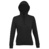 Sudadera con capucha de mujer personalizada negro delante