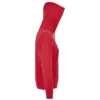 Sudadera con capucha de mujer personalizada rojo dcha