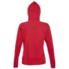 Sudadera con capucha de mujer personalizada rojo detrás