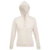 Sudadera con capucha de mujer personalizada rosa crema delante
