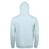Sudadera con capucha para hombre personalizada azul crema detrás