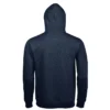 Sudadera con capucha para hombre personalizada denim jaspeado detrás
