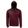 Sudadera con capucha para hombre personalizada granate jaspeado delante