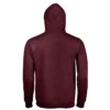 Sudadera con capucha para hombre personalizada granate jaspeado detrás