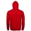 Sudadera con capucha para hombre personalizada rojo detrás