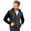 Sudadera con cremallera bicolor unisex personalizada