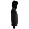Sudadera con cremallera bicolor unisex personalizada antracita mezcla-negro izda