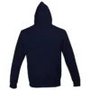 Sudadera con cremallera bicolor unisex personalizada azul marino detrás