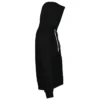 Sudadera con cremallera bicolor unisex personalizada negro dcha