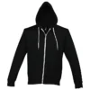 Sudadera con cremallera bicolor unisex personalizada negro delante