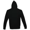 Sudadera con cremallera bicolor unisex personalizada negro detrás